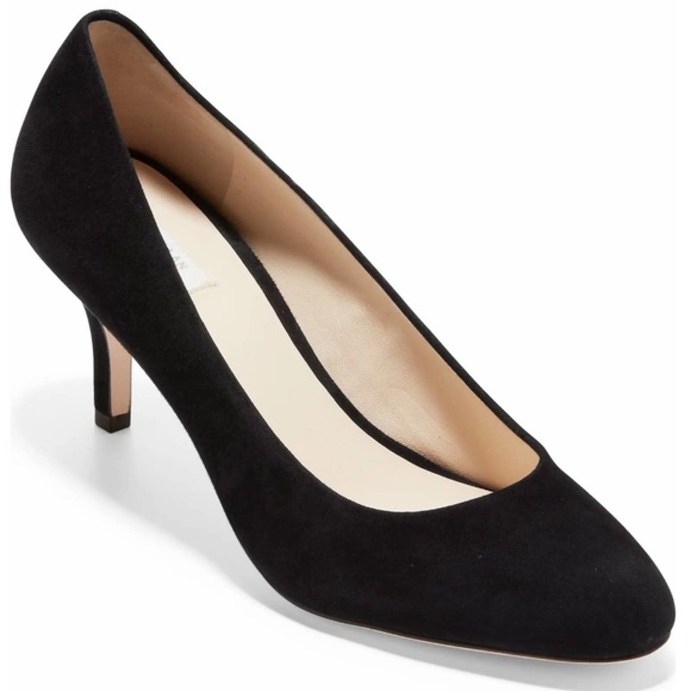 Cole Haan Ava Suede Leather Pumps 8.5 Black Heels Women’s NWT NEW Dress Shoes